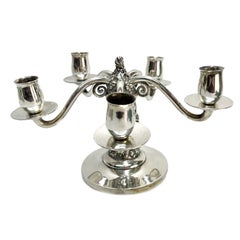 Evald Nielsen for Johannes Siggard Sterling Silver Candelabra, 1934