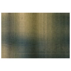 Moooi Small Quiet Canvas Shibori Rectangle Rug in Wool with Blind Hem Finish