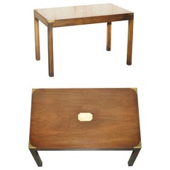 Table d'appoint vintage Harrods London Kennedy de campagne militaire en bois dur pour la haute table d'appoint