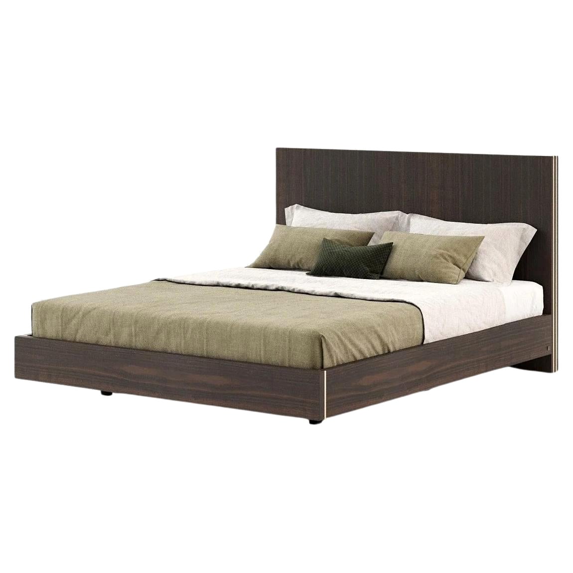 American King Size Bed in Genuine Leather and Fabric For Sale at 1stDibs genuine leather bed