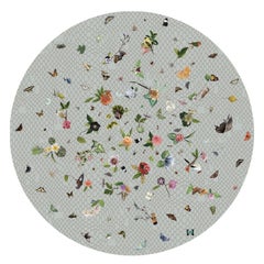 Tapis Moooi Small Garden of Eden gris clair en polyamide à poils bas