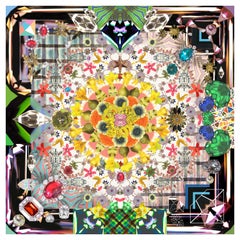 Kleiner Moooi-Gartenteppich mit Juwelen aus Polyamide mit niedrigem Flor von Christian Lacroix Maison