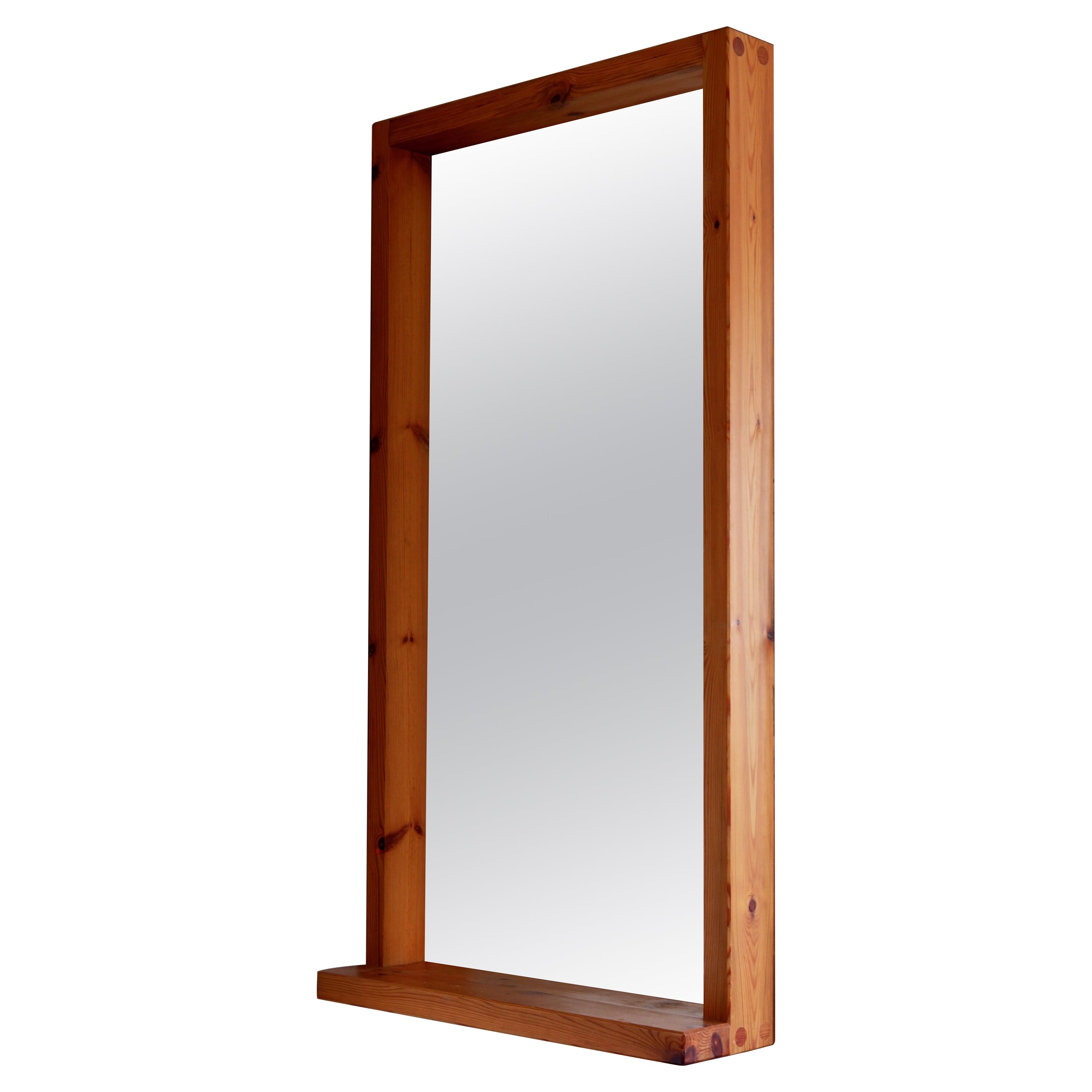 Important Pine Miror Attributed to Roland Wilhelmsson circa 1960, Sweden For Sale