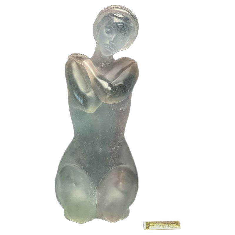 Cristal Daum Nancy Statue Sculpture La Flamme 30 Cm  Pas D'éclat Ni Egrenures 
