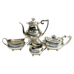 4er-Set Peter, Ann & William Bateman London Sterling Silver Serving Pieces, 1815