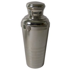French Art Deco Silver Plated Cocktail Shaker, C.1930's