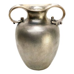 Pradella Ilario Sterling Silver Twin Handled Vase for Tiffany & Co., circa 1950