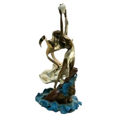 Patinated Bronze Sculpture- Woman with Shell by Angelo Basso