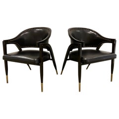 Pair Edward Wormley for Dunbar Model 5480 Chairs