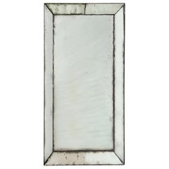 Large French 1970s Mirror with Antiqued Glass