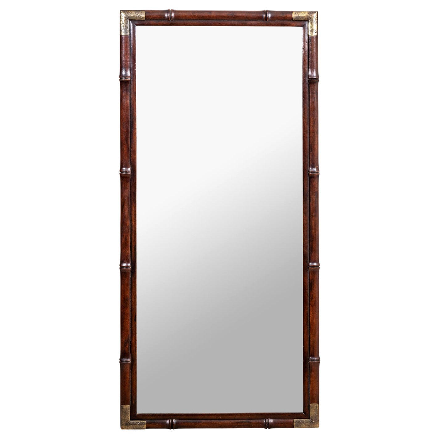 Hollywood Regency Faux Bamboo Mirror