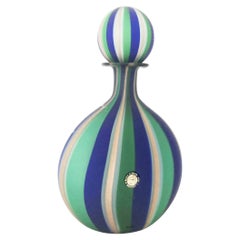 Bouteille avec capuchon en verre de Murano signé vintage 1960, Art