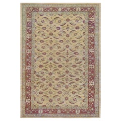 Contemporary Handwoven Agra-Inspired Wool Rug