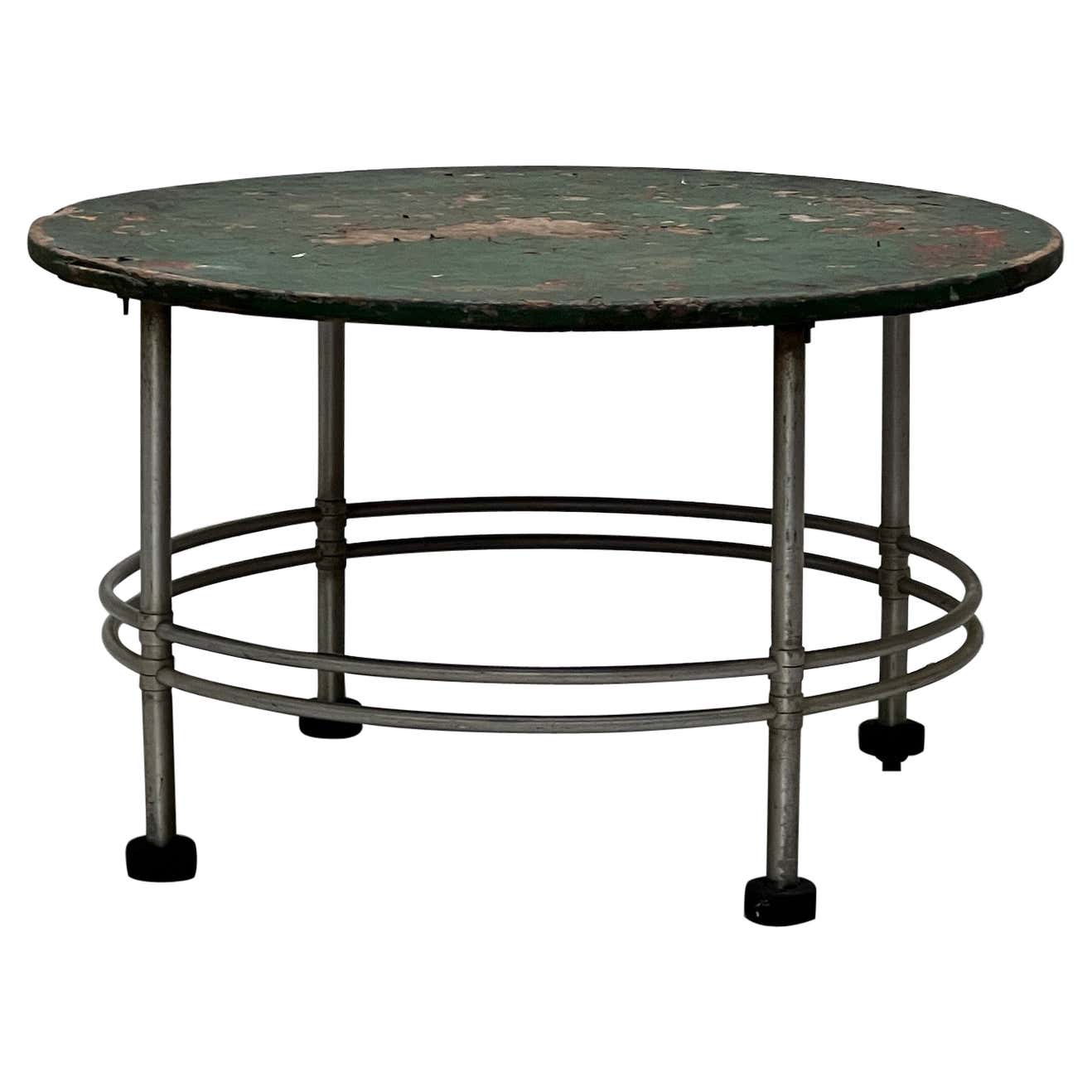 Warren McArthur Side Table with Patinated Top For Sale at 1stDibs