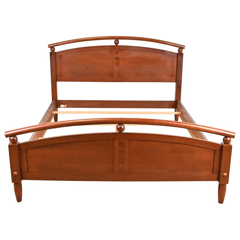 Ethan Allen American Dimensions Modern Cherry Wood Queen Size Bed at