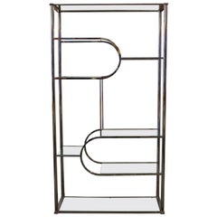 Mid-Century Modern Polished Chrome Sculptural Etagere Display