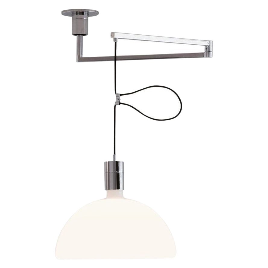 Franco Albini and Franca Helg 'AS41C' Pendant Lamp in Glass and Chrome for Nemo