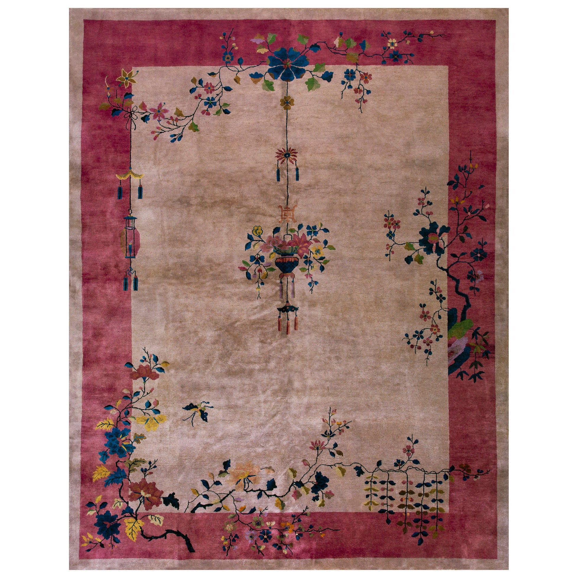 1920s Chinese Art Deco Carpet ( 8' 11'' x 11' 7" - 272 x 353 cm ) For Sale