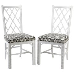 Chinese Chippendale-Style Chairs, Pair