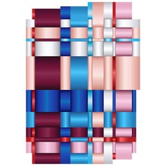 Moooi Lint Magenta Rectangle Rug in Soft Yarn Polyamide by Visser & Meijwaard