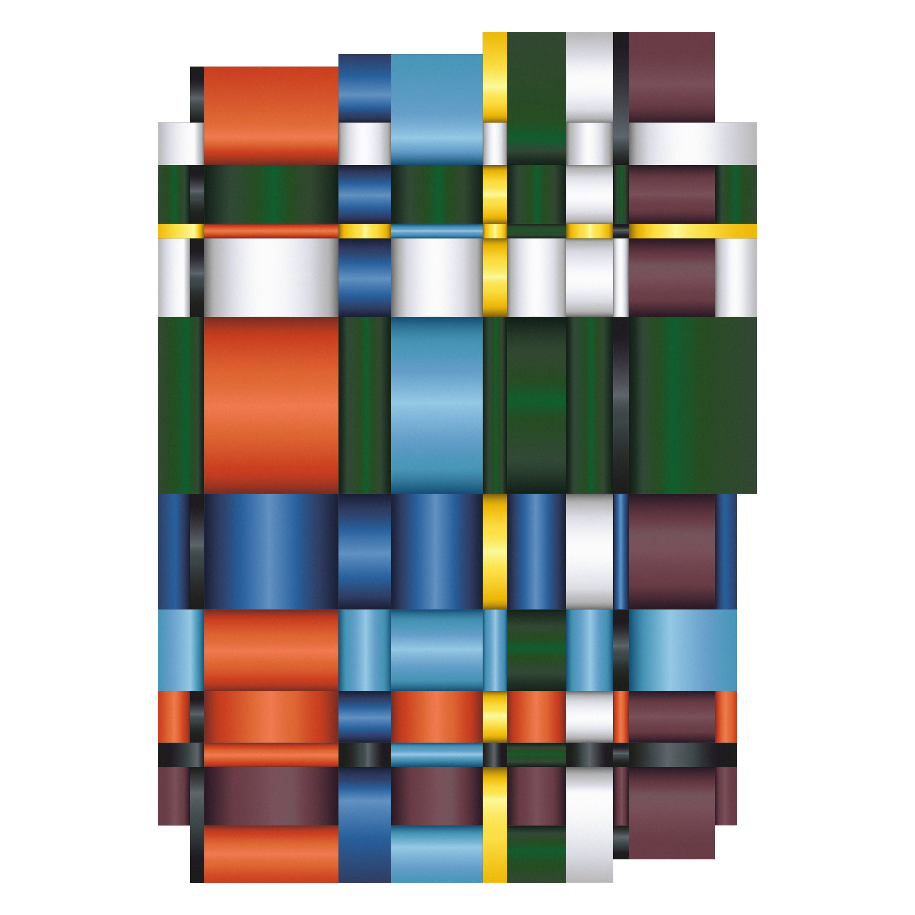 Moooi Lint Orange Rectangle Rug in Low Pile Polyamide by Visser & Meijwaard For Sale