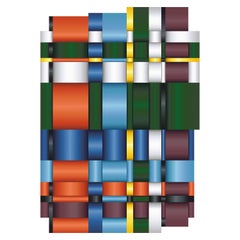 Moooi Lint Orange Rectangle Rug in Soft Yarn Polyamide by Visser & Meijwaard