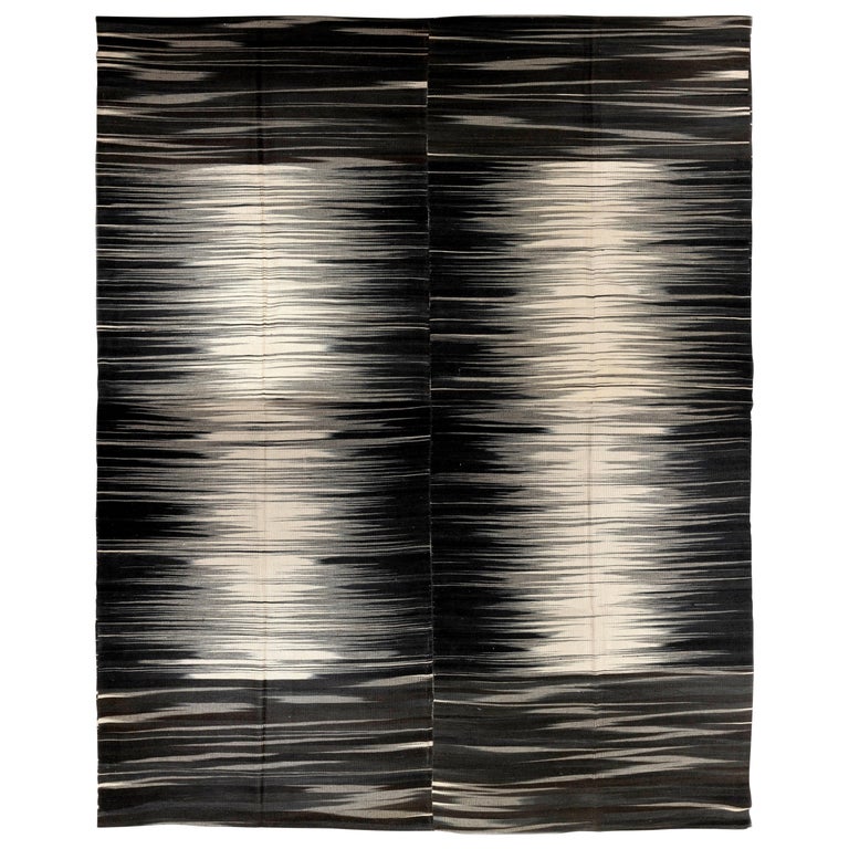 11.2x15.2 Ft Modern Anatolian Double Sided Kilim Rug, Custom Options ...