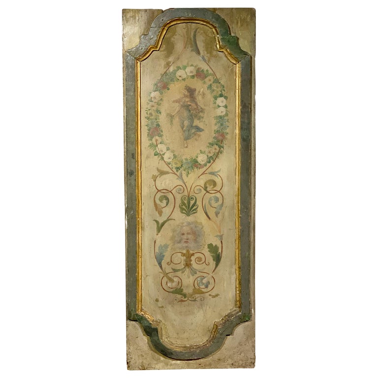 18th Century Italian Wood Painted Panel For Sale at 1stDibs