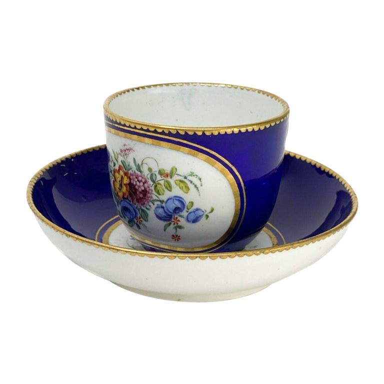 Sevres Gobelet Bouillard Et Soucoupe Cup & Saucer by Vincent Taillandier, 18th C