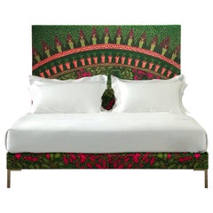 Savoir Lilies Headboard and Nº4 Bed Set, Eastern King Size, by Zandra Rhodes