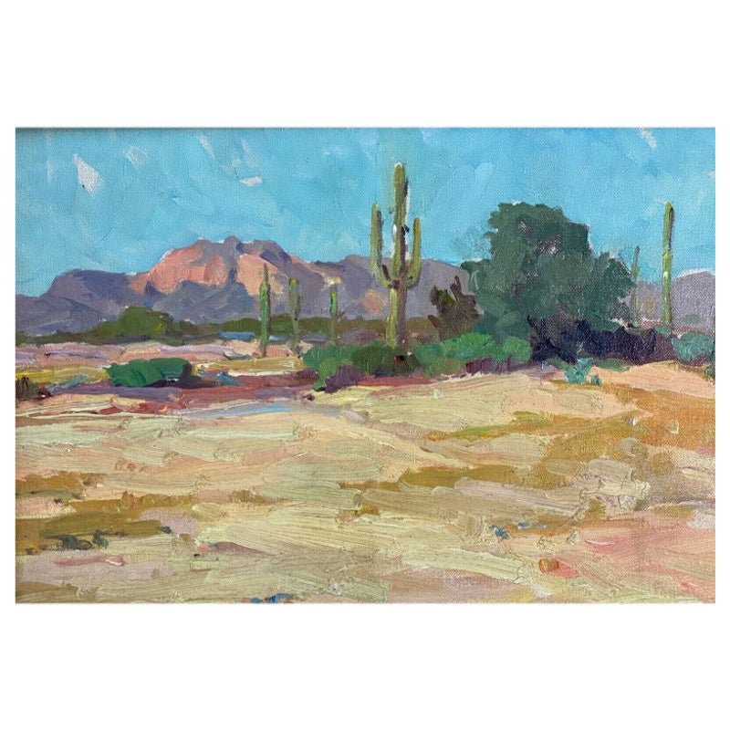 George Kennedy Brandriff Oil on Canvas Desert in Hemet CA For Sale