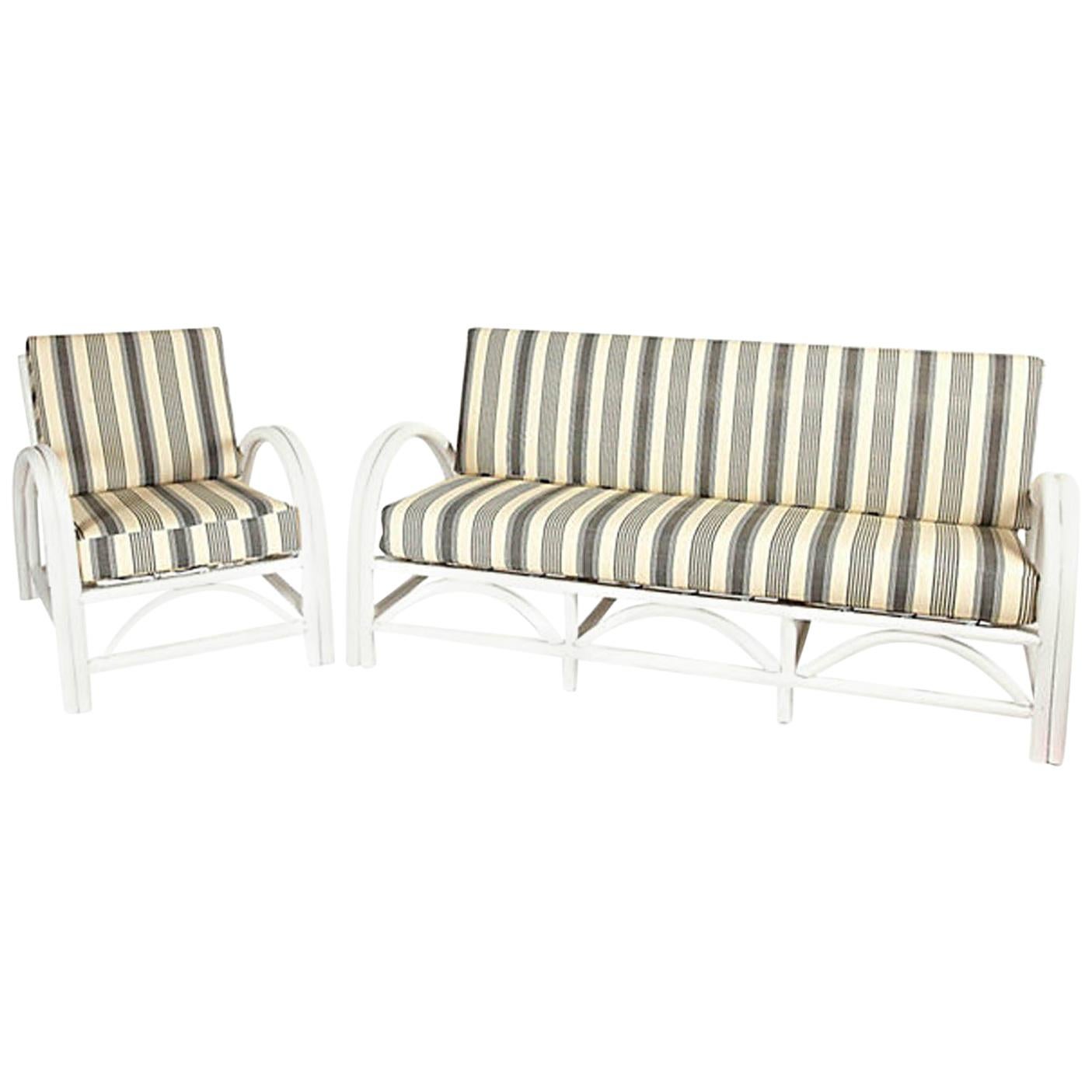 Bentwood Porch or Patio Sofa and Chair For Sale