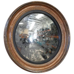 Antique Regency Gilt Wood Convex Mirror