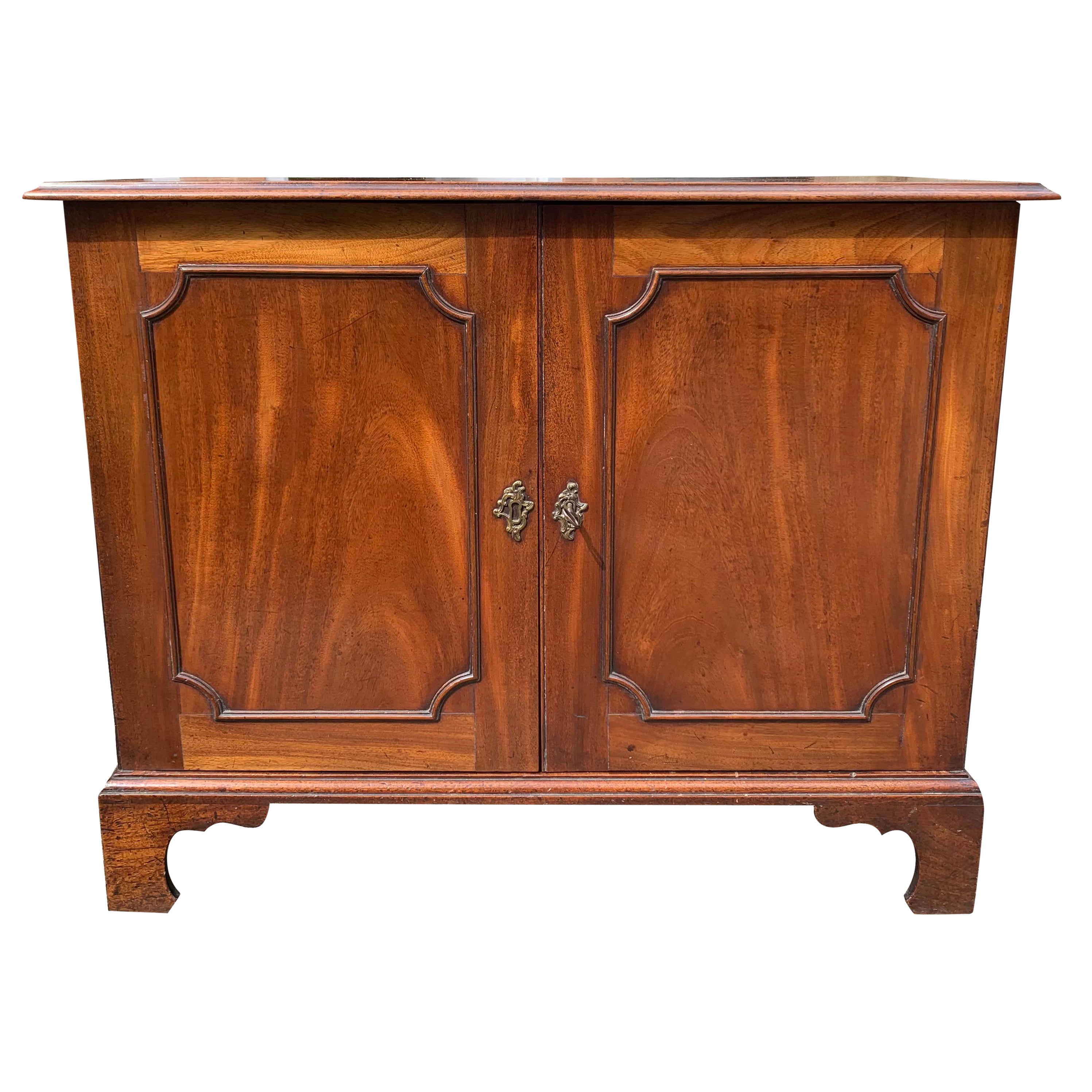 Antique Dutch Painted Country Bombe Linen Press For Sale at 1stDibs