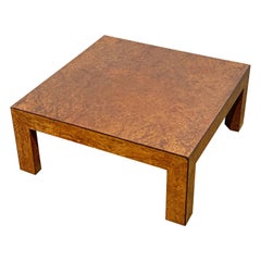 Midcentury Burl Wood Cocktail Table by John Widdicomb