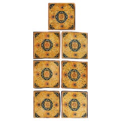 Set of 7 Antique Chinese Ningxia Rugs