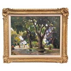 Framed Oil on Canvas Painting Titled "Sun and Shade" Signed by Anthony Thieme