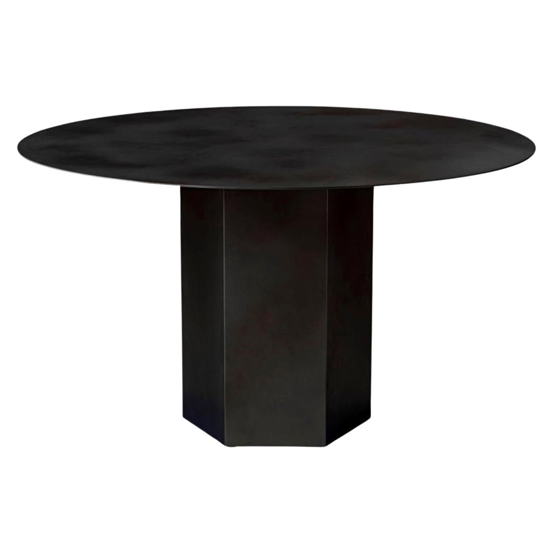 Steel Epic Dining Table by Gamfratesi for Gubi in Midnight Black For Sale