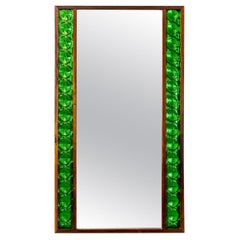 Rosewood & Roundel Glass Danish Mirror