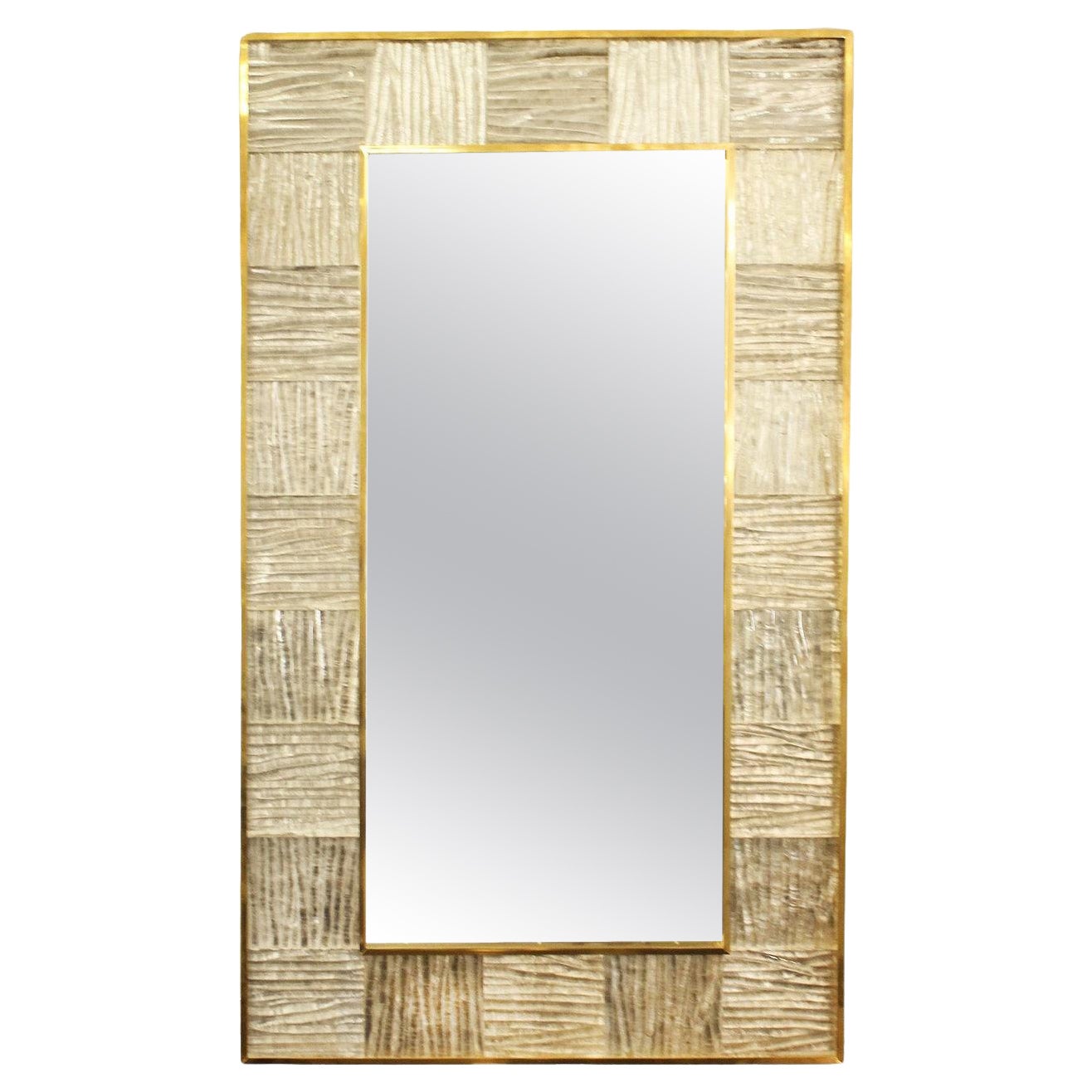 Elegantes Murano Kunstglas Spiegel