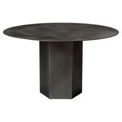 Steel Epic Dining Table by GamFratesi for Gubi in Misty Grey