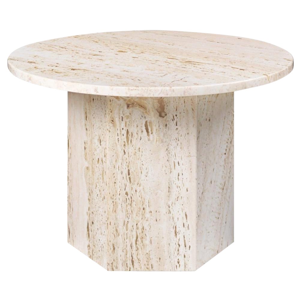 Small Travertine Epic Table by Gamfratesi for Gubi For Sale