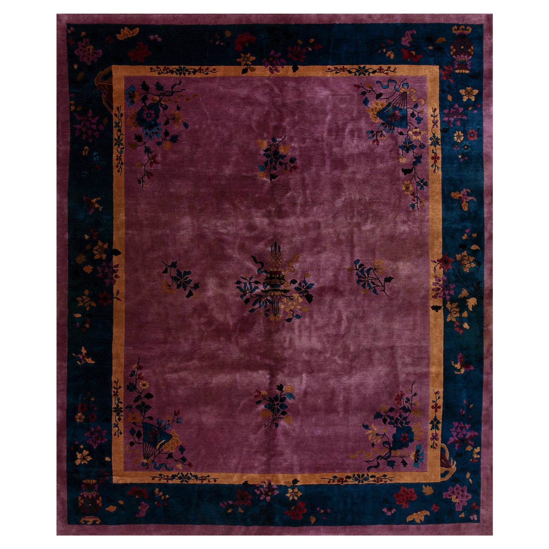 Chinesischer Art-déco-Teppich aus den 1920er Jahren ( 8' x 9' 8'' – 245 x 295 cm)