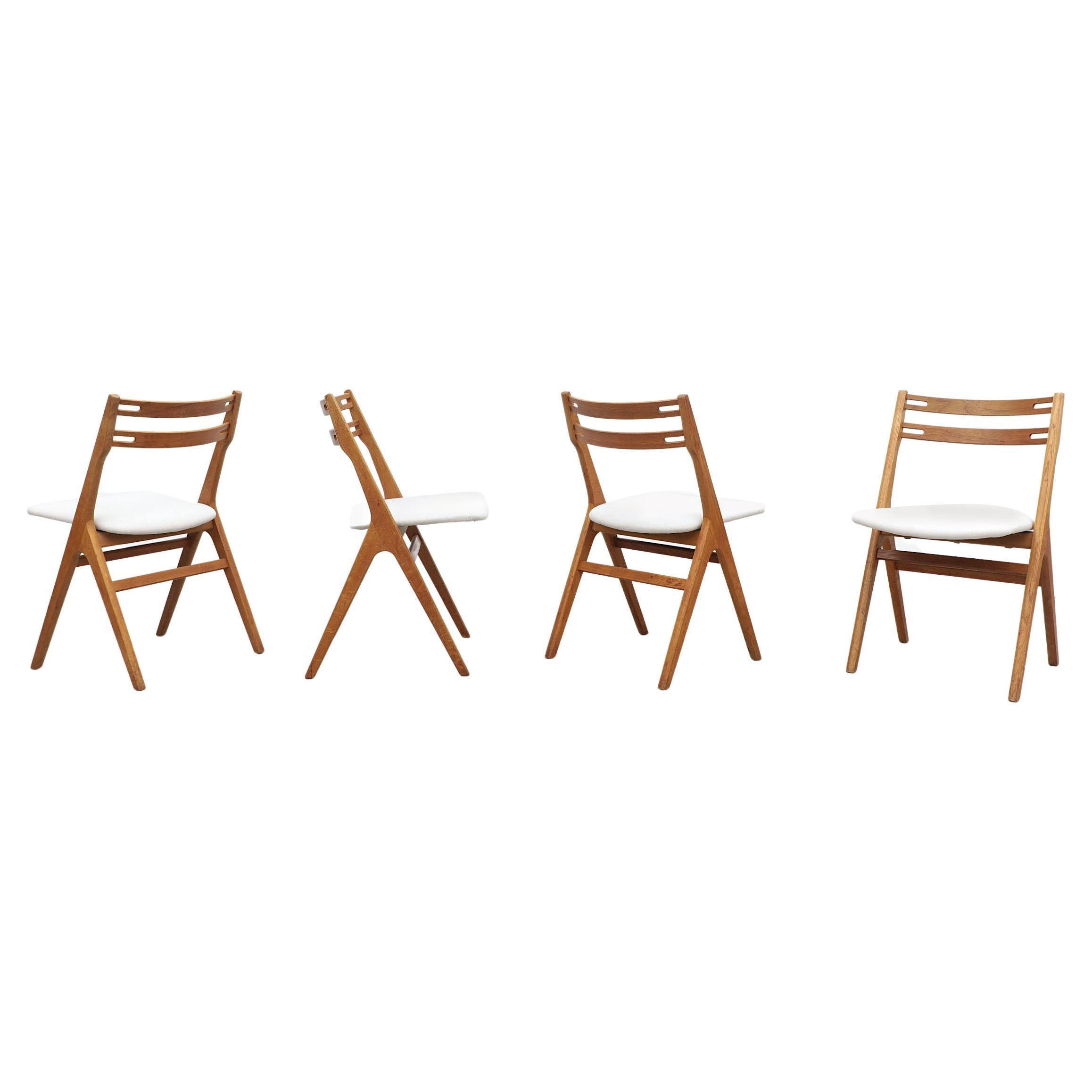 Set of Four Hans Wegner Inspired Oak Dining Chairs by Sibast