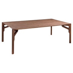 Hawk Dining Table with a Walnut Wood Veneered Table Top 86''