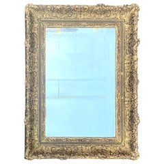 Antique Gilt Barbizon Mirror with Mercury Glass