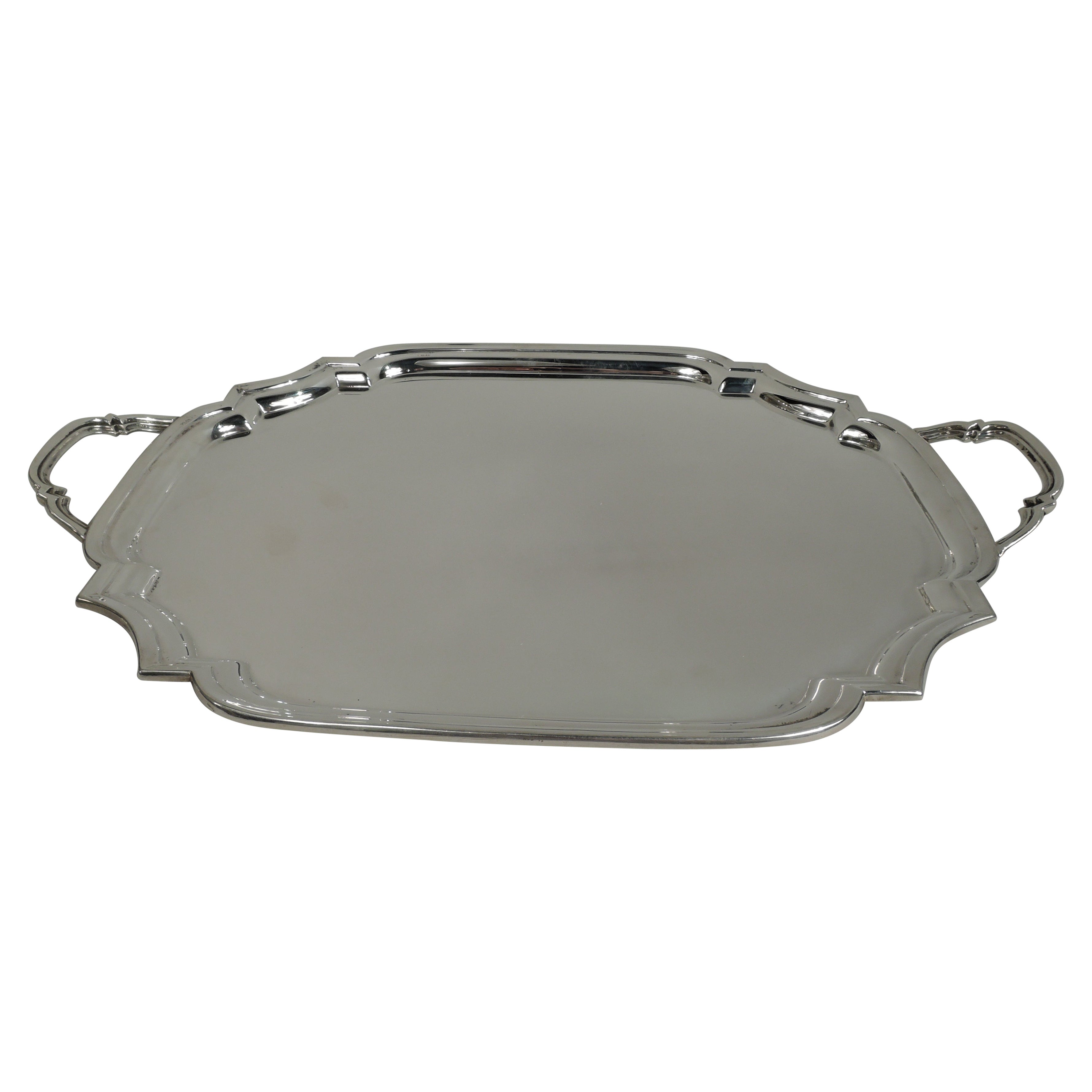 English Modern Georgian Sterling Silver Tray