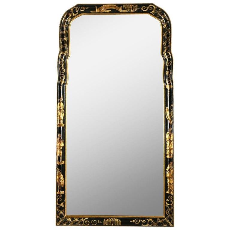 Painted Mirror with Chinoiserie Decoration For Sale at 1stDibs