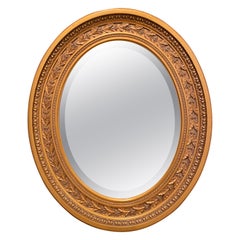 Gilt Regency Style Oval Mirror