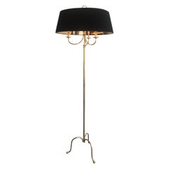 Neoclassical Style Brass Floor Lamp with 3 Arms in the Style of Maison Jansen